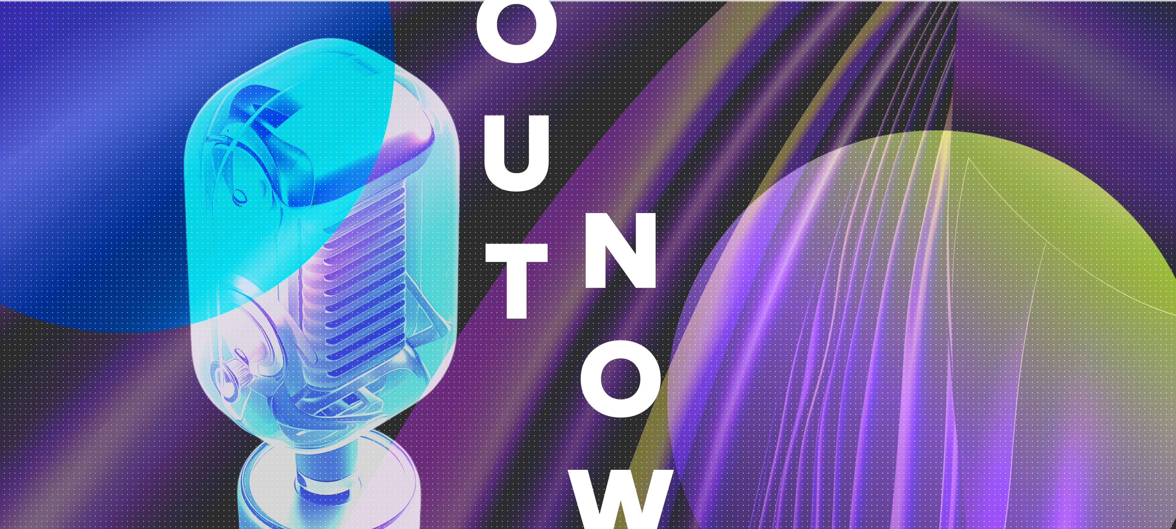 Noiseyard website builder for musicians, blog post: an image of a microphone with the words'out now'on it