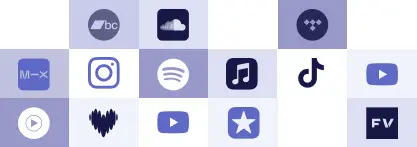 noiseyard musician website integrations: streaming platforms